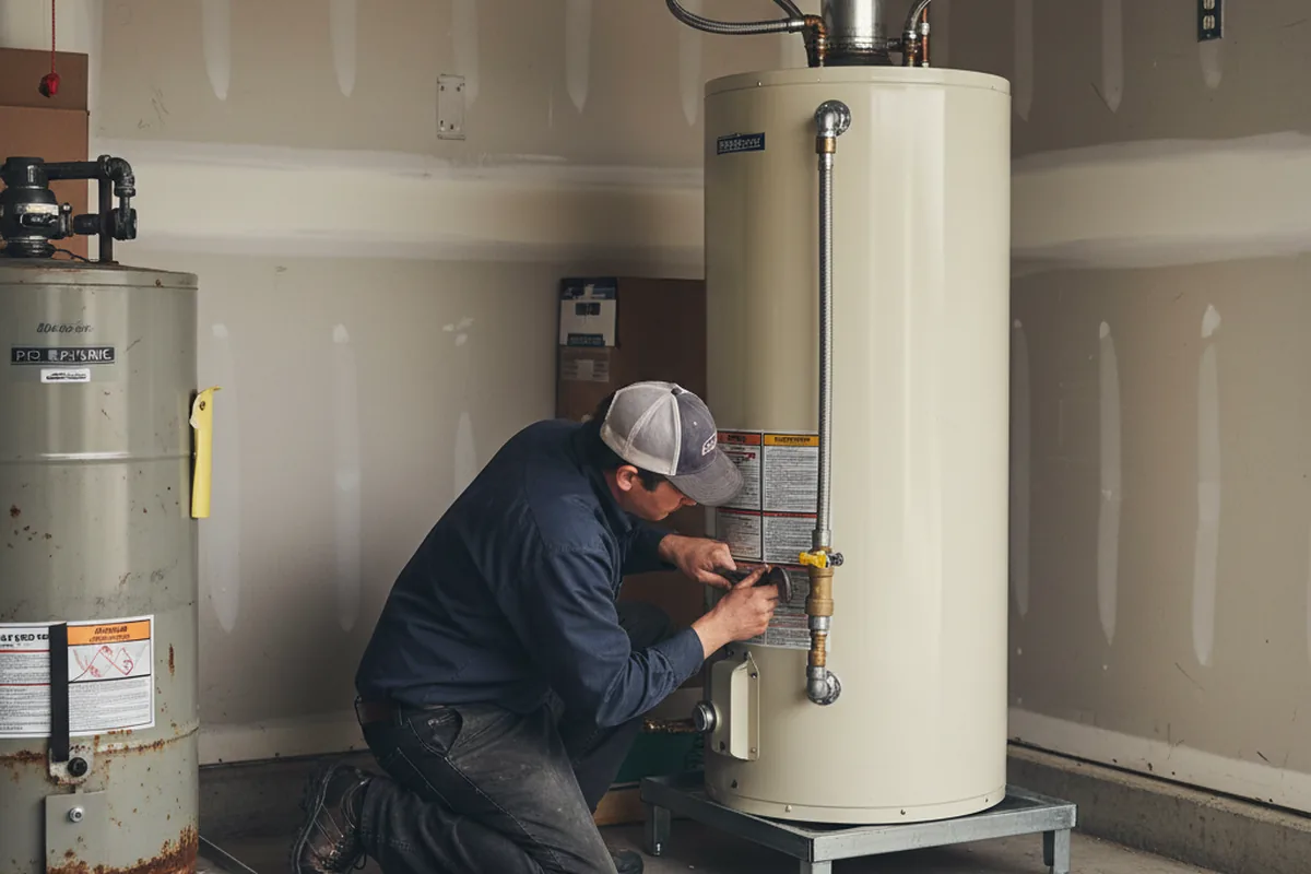 Water heater and shutoff valve replacement in Camas