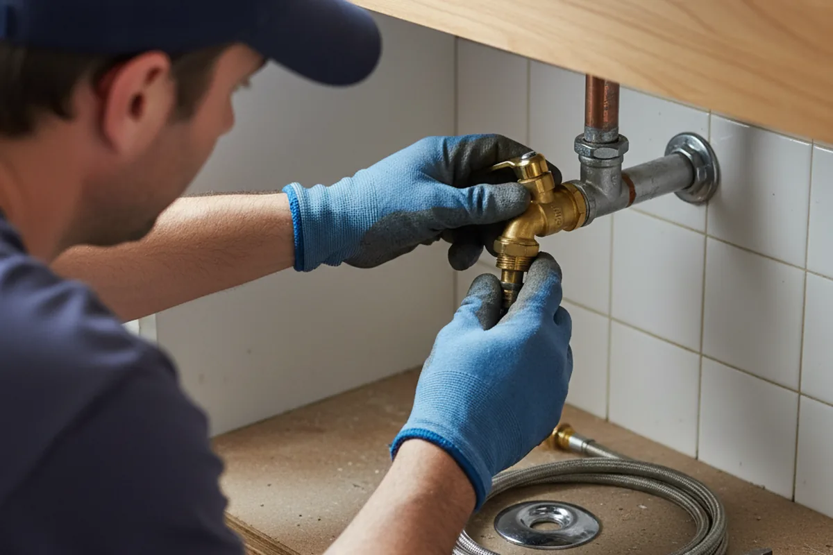 Shutoff valve and fitting work during Well Pump Repair in Camas